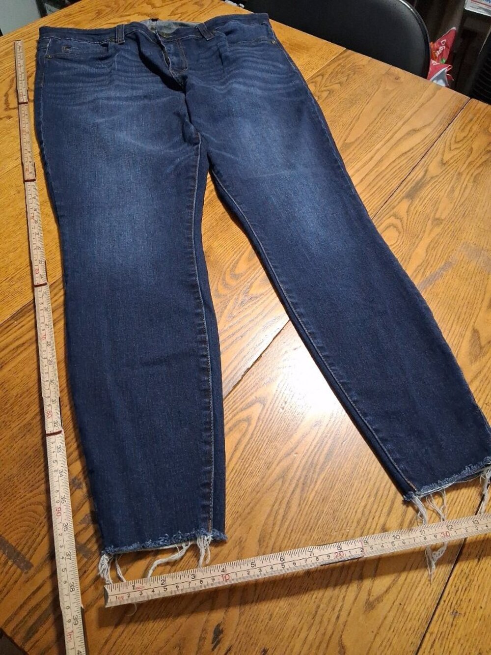 KUT FROM THE KLOTH JEANS WOMENS 16 BLUE PANTS DENIM USED CARLO ANKLE SKINNY